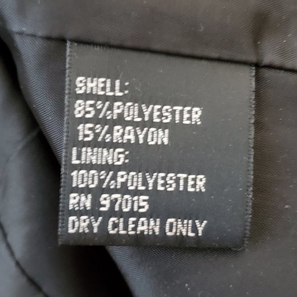 Larry Levine Signature Black Button Front Blazer SZ 18 - Picture 7 of 8